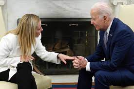 MELONI DA BIDEN PER DIFENDERE LA NOSTRA SOVRANITA’…LIMITATA